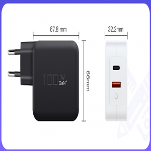 100W 120W 140W GaN Two Port Us Plug Black White USB C Pd Wal