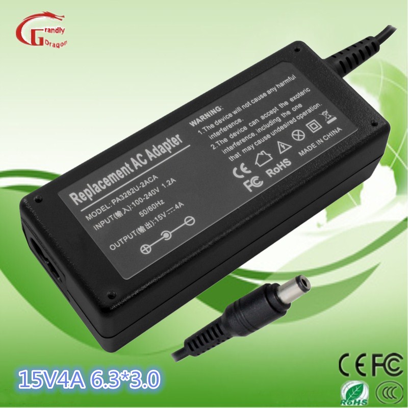 Toshiba 15V 4A Laptop Power Adapter Power Supply