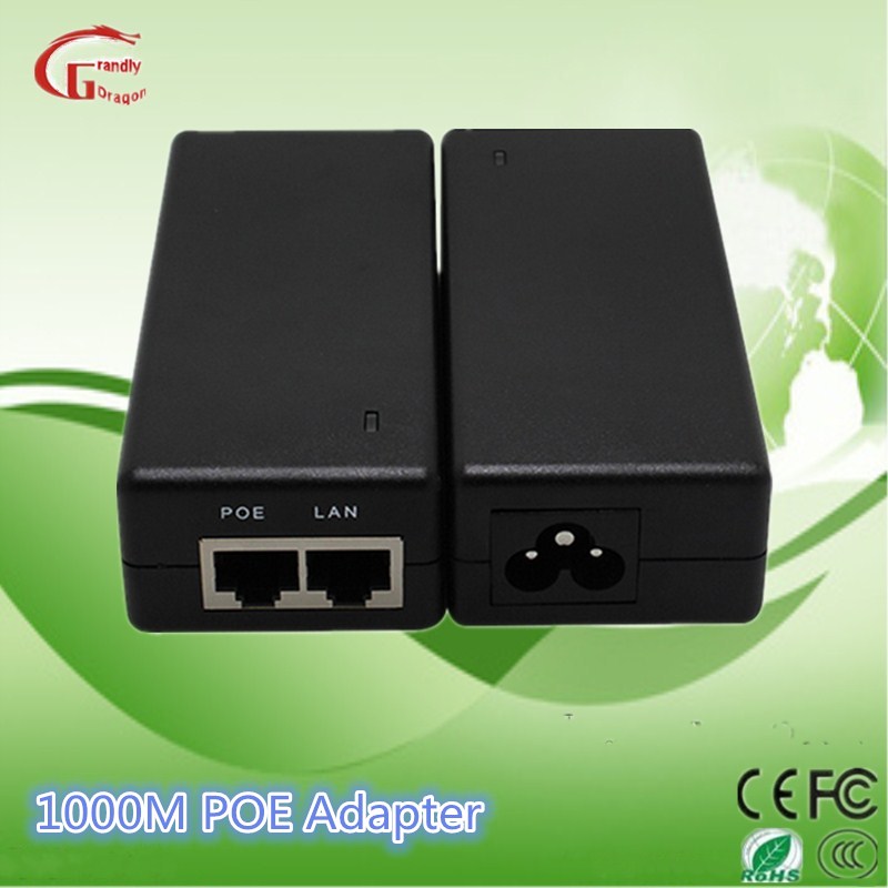 24V 1A Poe Injector Desktop Power Adapter 100Mbps Fast Ether