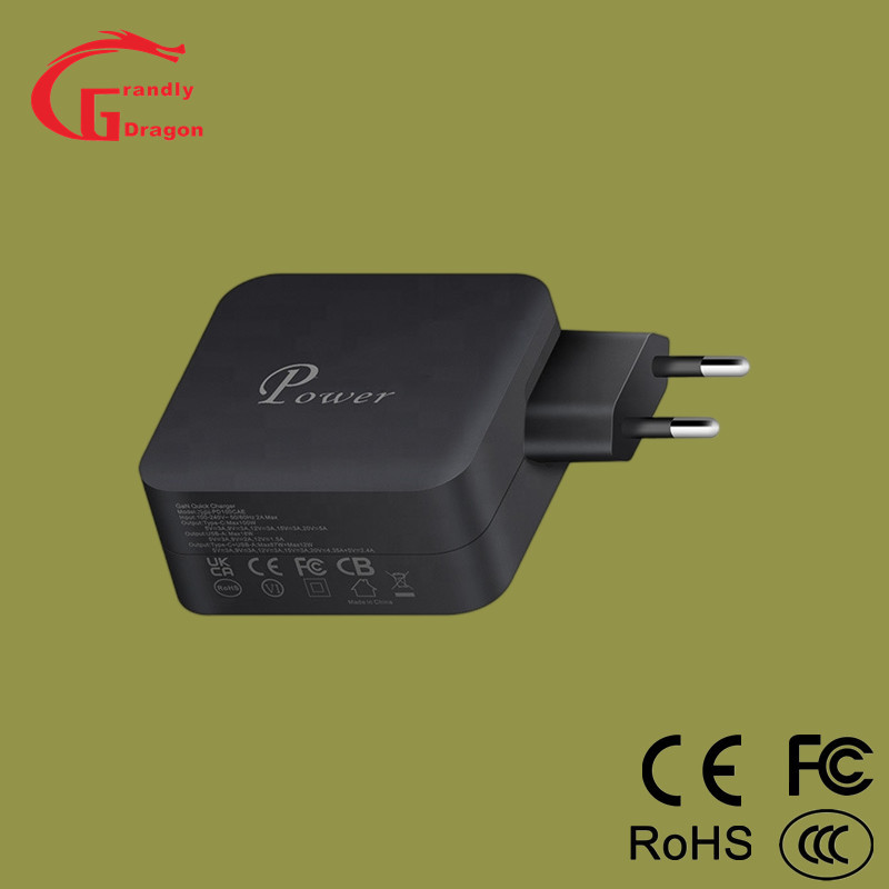 100W 120W 140W GaN Two Port Us Plug Black White USB C Pd Wall Charger for Samsung Huawei Apple