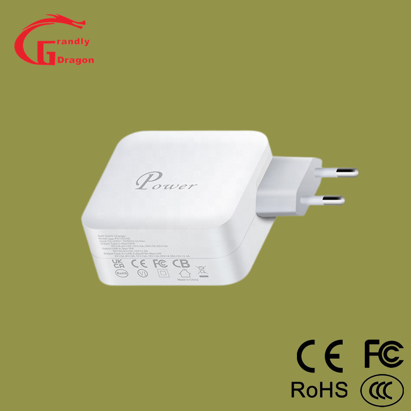 100W 120W 140W GaN Two Port Us Plug Black White USB C Pd Wall Charger for Samsung Huawei Apple